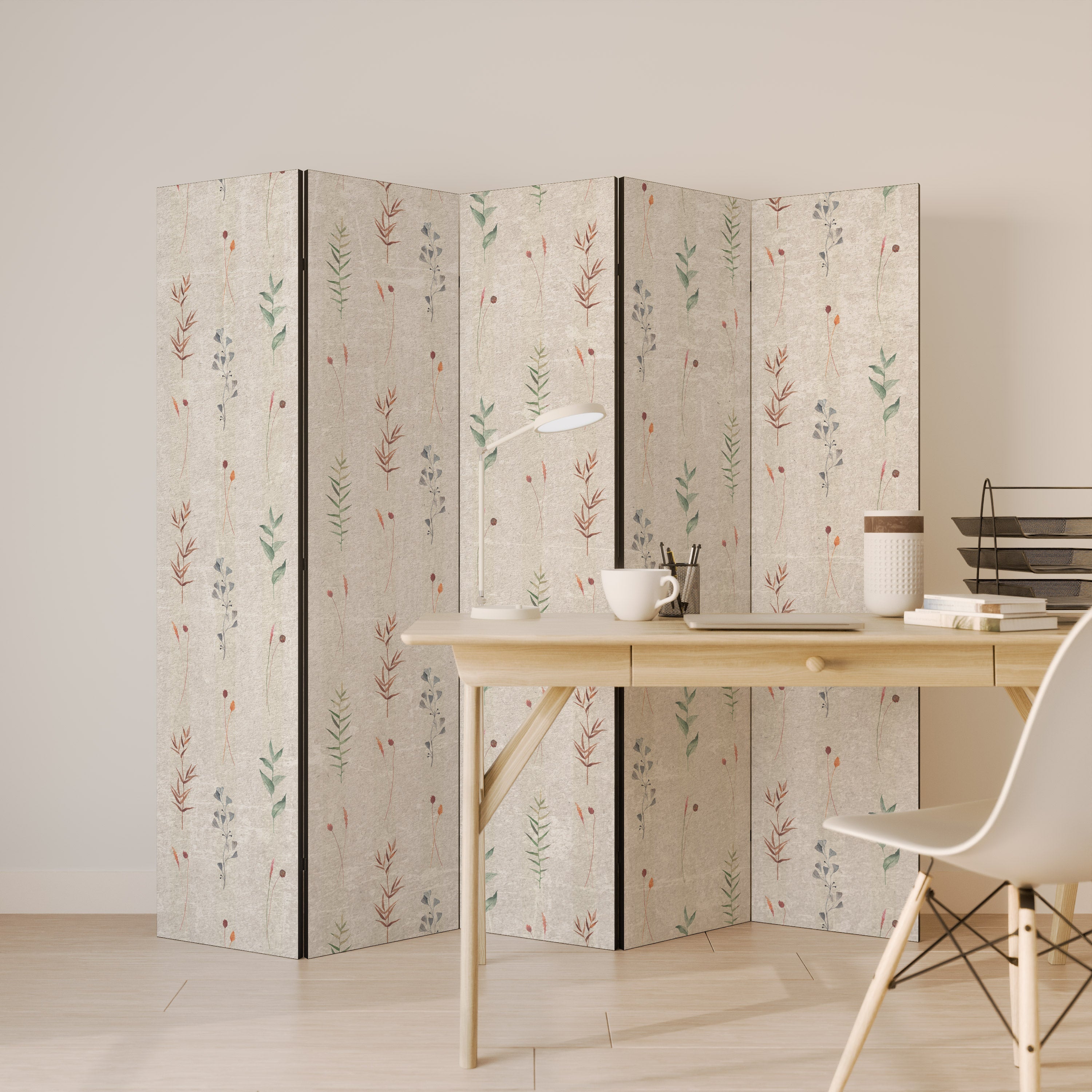 VERDANT HARMONY Dekorativ rumsavdelare med 5 paneler