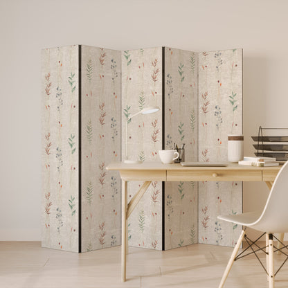 VERDANT HARMONY Decorative 5-Panel Room Divider