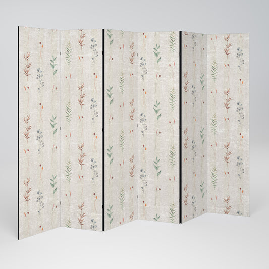 VERDANT HARMONY Decorative 6-Panel Room Divider