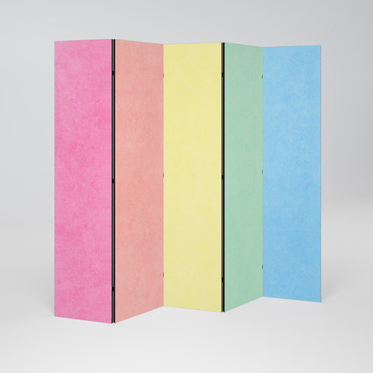 LIKE A ROLLING SHADE Decorative 5-Panel Room Divider