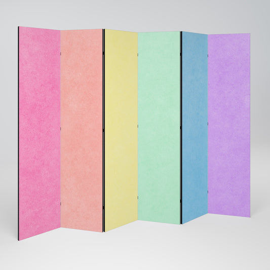 LIKE A ROLLING SHADE Decorative 6-Panel Room Divider
