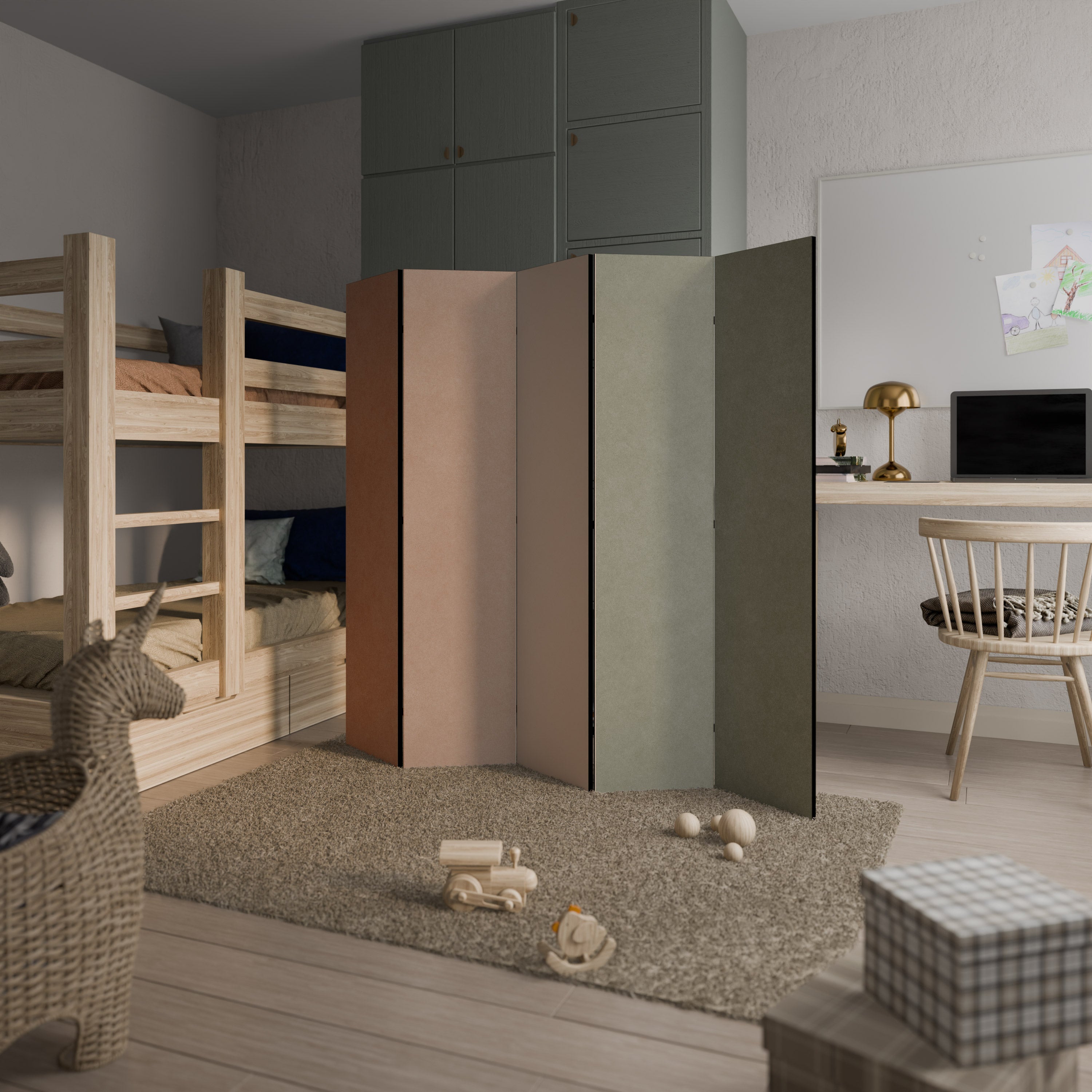 GANGNAM AVOCADO 5-Panel Room Divider