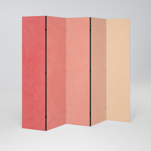 PEACH OF MY HEART Decorative 5-Panel Room Divider