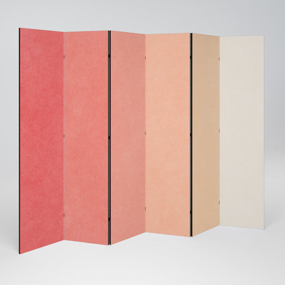 PEACH OF MY HEART Decorative 6-Panel Room Divider