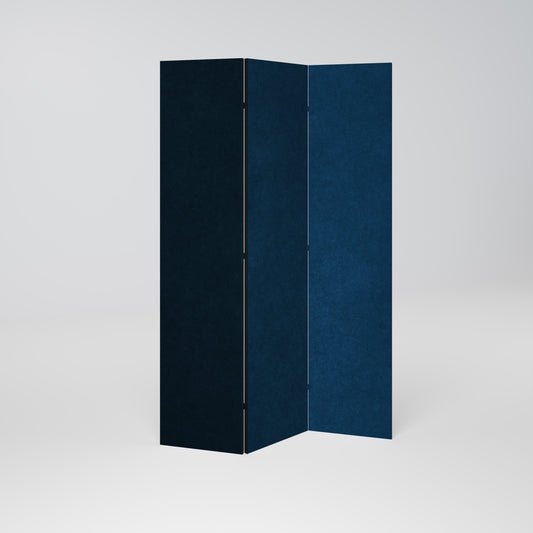 SHAKE IT BLUE Dekorativ rumsavdelare med 3 paneler