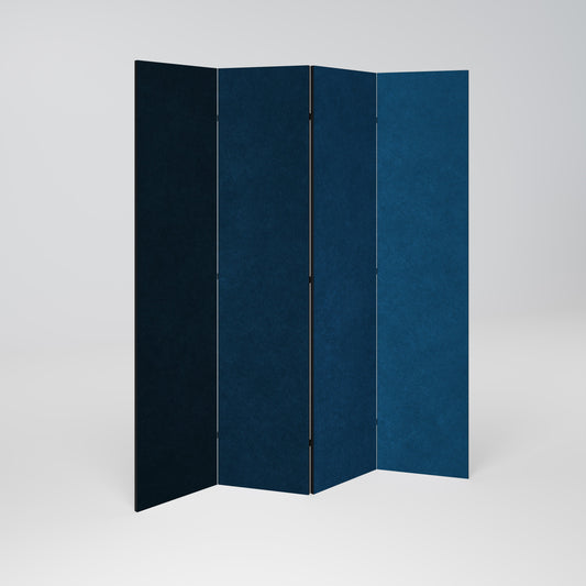 SHAKE IT BLUE Dekorativ rumsavdelare med 4 paneler