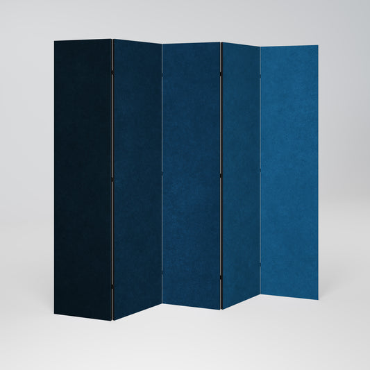 SHAKE IT BLUE Dekorativ rumsavdelare – 5 paneler