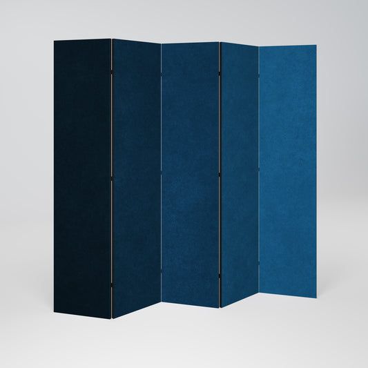 SHAKE IT BLUE Decorative 5-Panel Room Divider