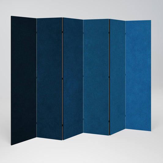 SHAKE IT BLUE Decorative 6-Panel Room Divider