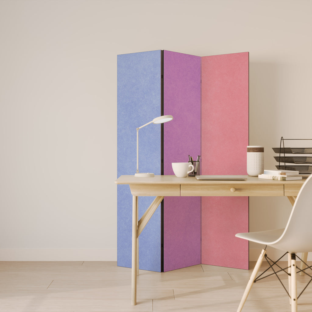 MY HEART WILL COLOR ON Dekorativ rumsavdelare – 3 paneler