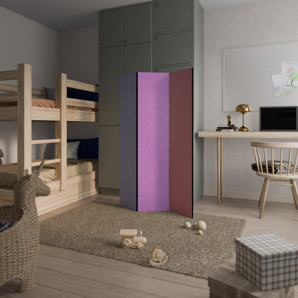 MY HEART WILL COLOR ON Dekorativ rumsavdelare – 3 paneler