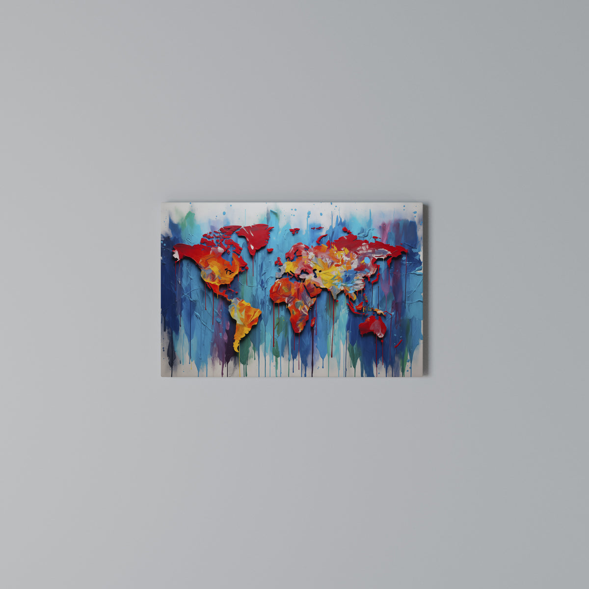 COLORFUL WORLD MAP Horizontal Canvas Print