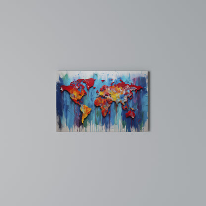 COLORFUL WORLD MAP Horizontal Canvas Print