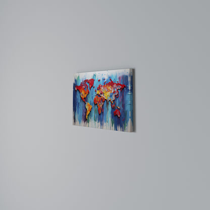 COLORFUL WORLD MAP Horizontal Canvas Print