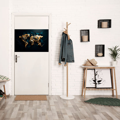 SHIMMERING WORLD SYMMETRY Horisontell poster med självhäftande text
