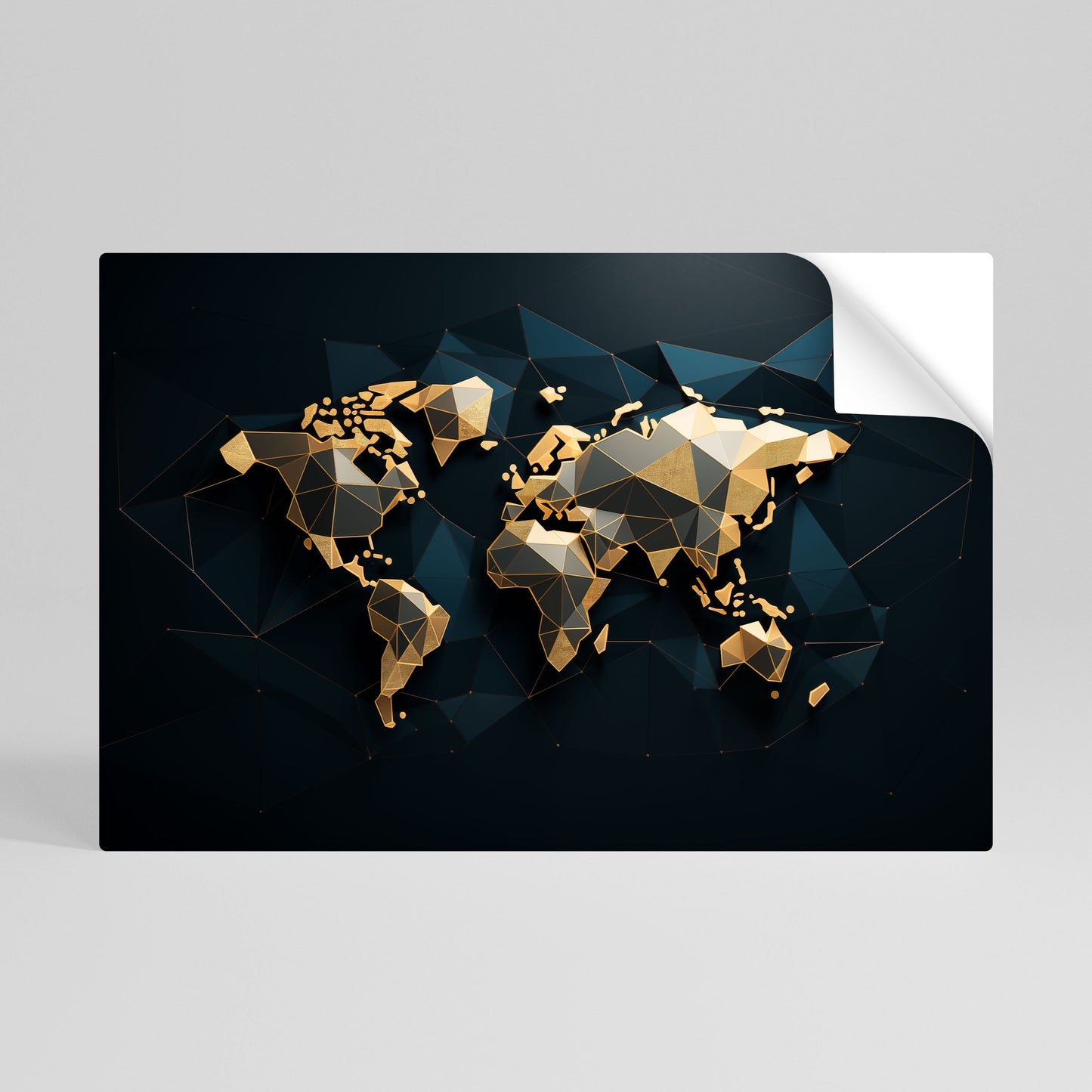 SHIMMERING WORLD SYMMETRY Horisontell poster med självhäftande text