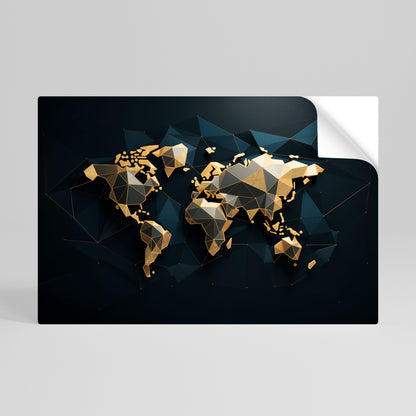 SHIMMERING WORLD SYMMETRY Horisontell poster med självhäftande text