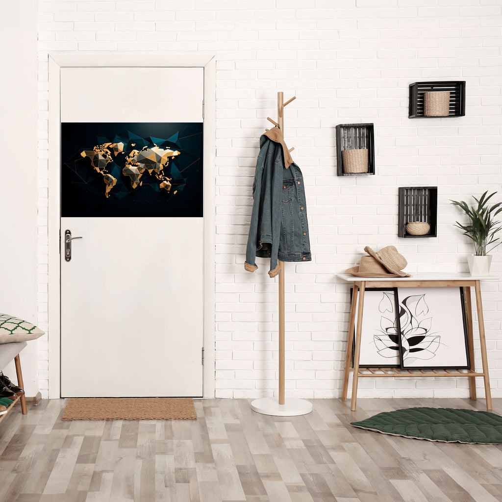 SHIMMERING WORLD SYMMETRY Horisontell poster med självhäftande text