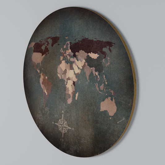 EARTH'S ARTISTIC TESSERAE Rund väggdekor