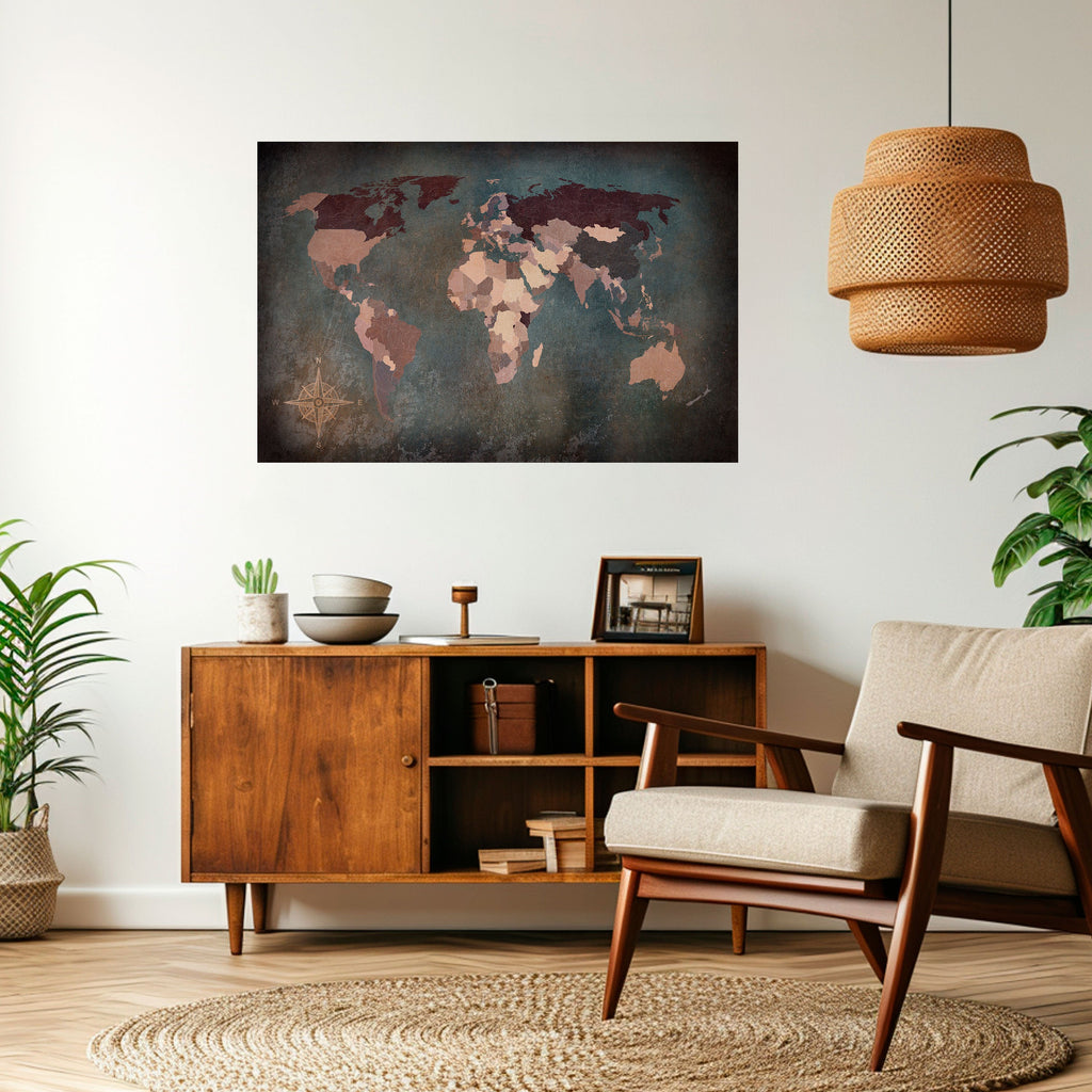 EARTH'S ARTISTIC TESSERAE Peel and Stick Horizontal Poster