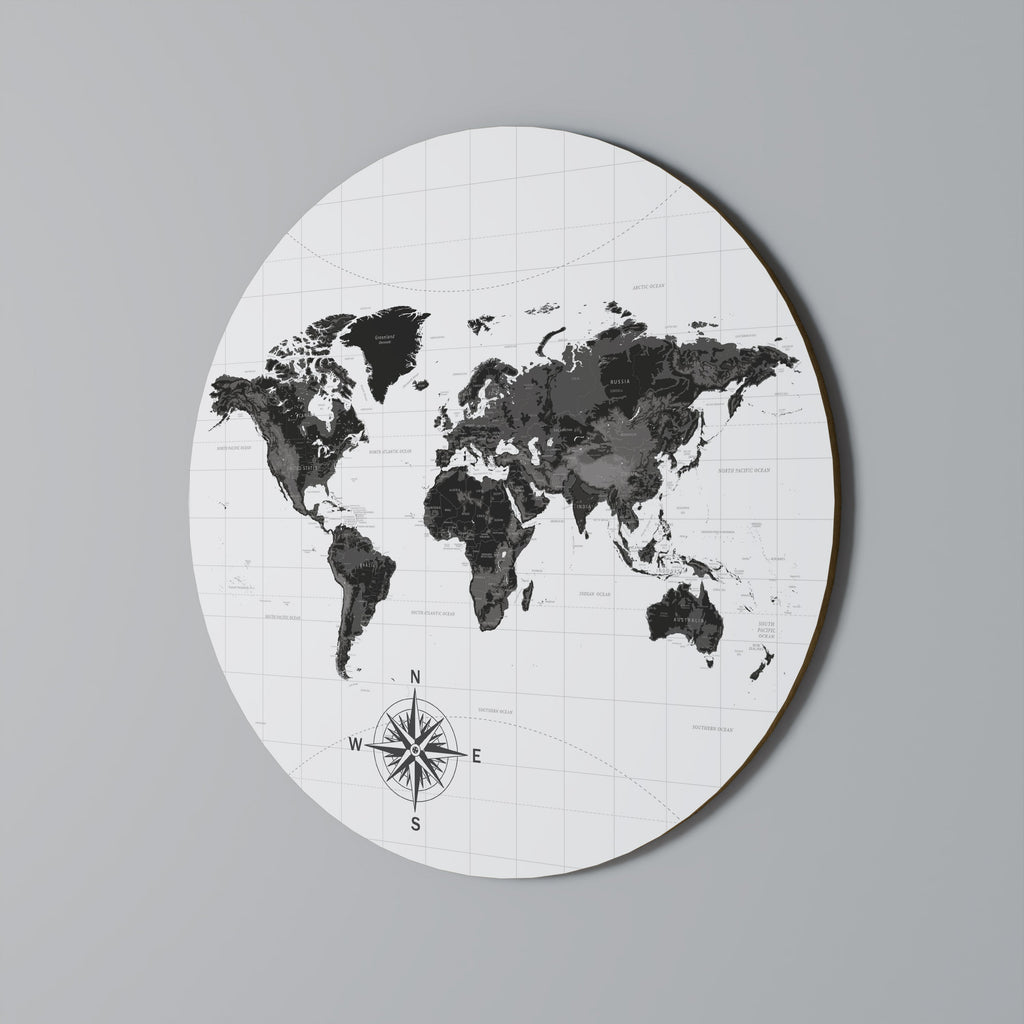GLOBAL SHADOWS Round Wall Art