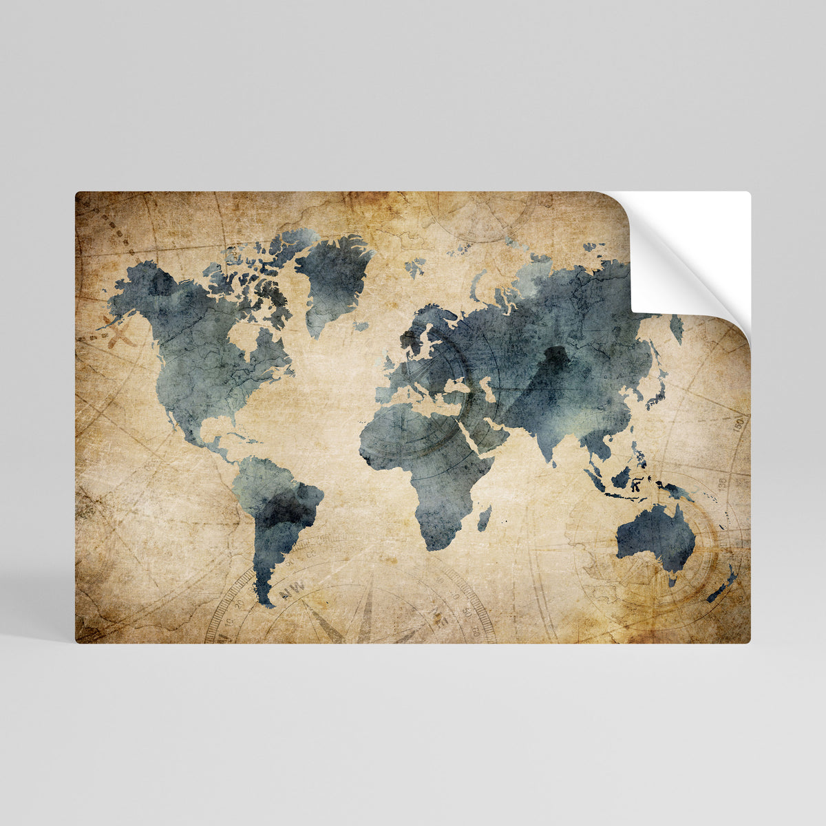 VINTAGE WORLDVIEW Självhäftande Horisontell Poster