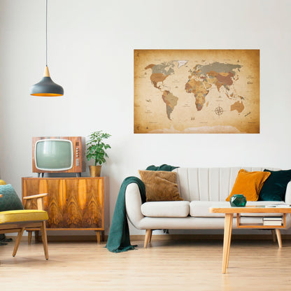 KARTA ÖVER FORNTIDA RESAREN, skalbar och självhäftande poster