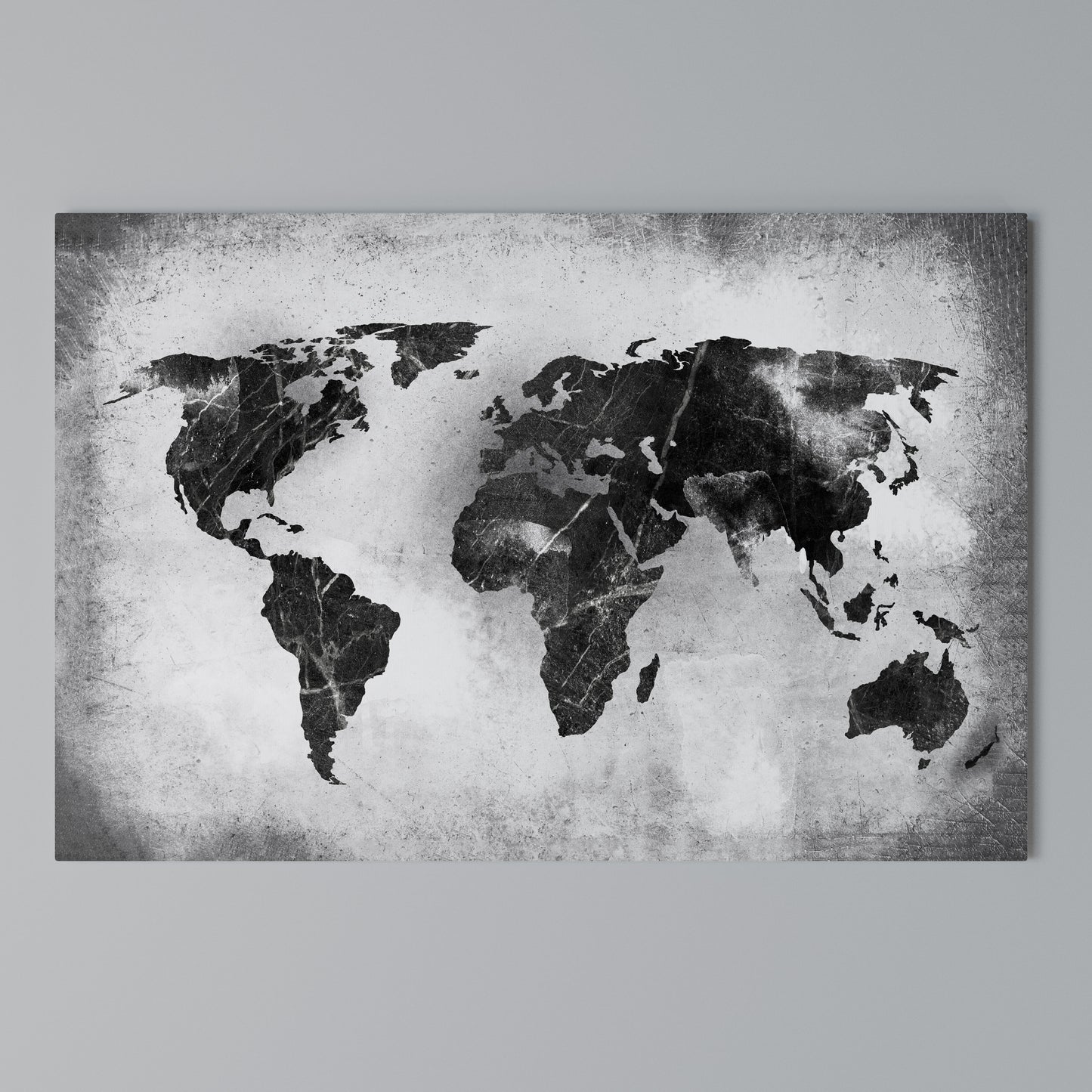 SHADOWED CONTINENTS Horizontal Canvas Print
