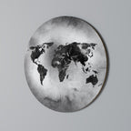SHADOWED CONTINENTS Round Wall Art