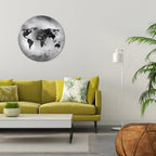 SHADOWED CONTINENTS Round Wall Art
