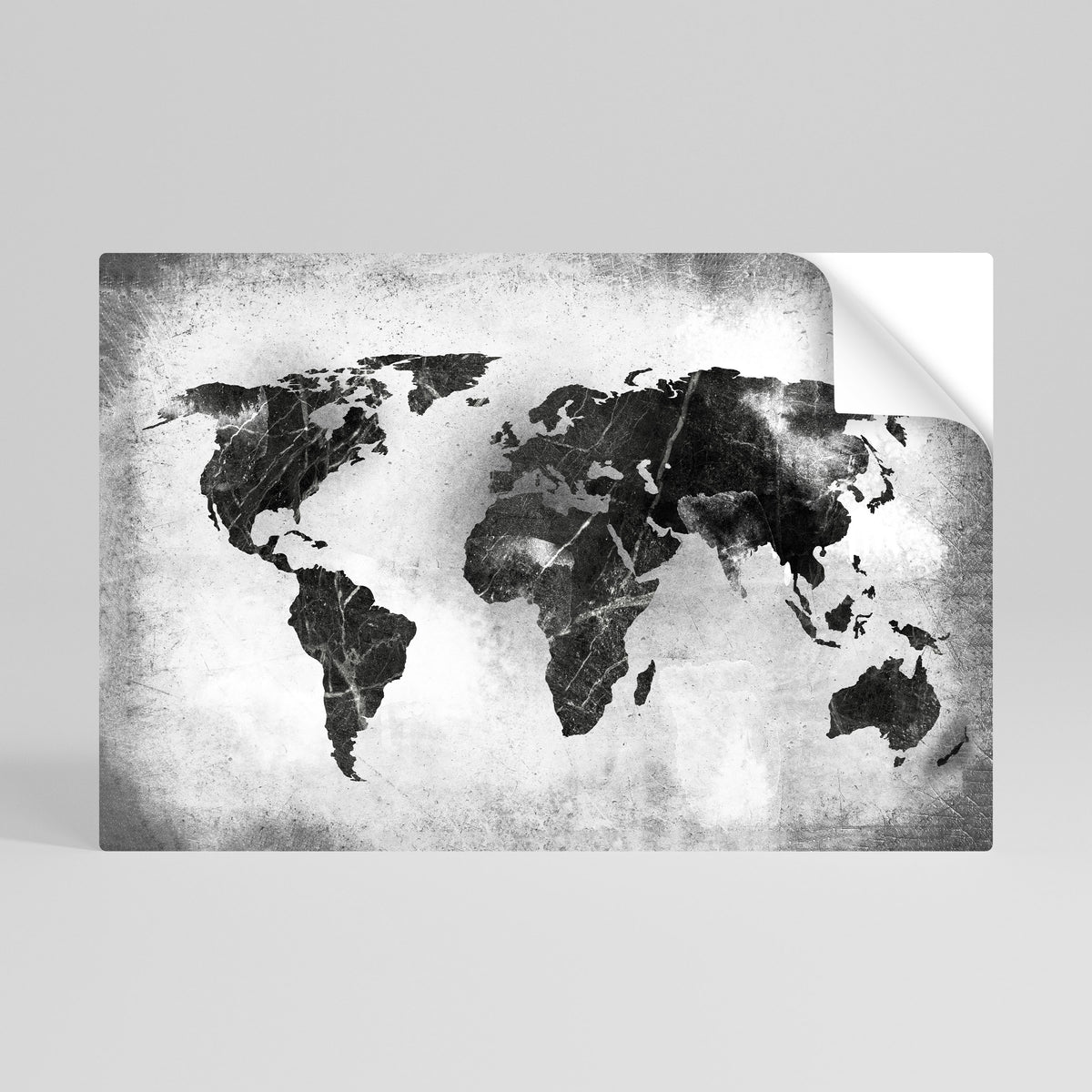SHADOWED CONTINENTS Självhäftande Horisontell Poster