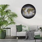 GOLDEN GLOBE TREASURE Round Wall Art