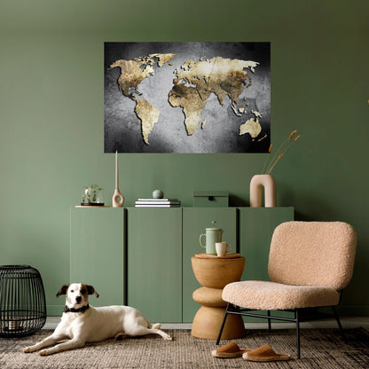 GOLDEN GLOBE TREASURE Peel and Stick Horizontal Poster