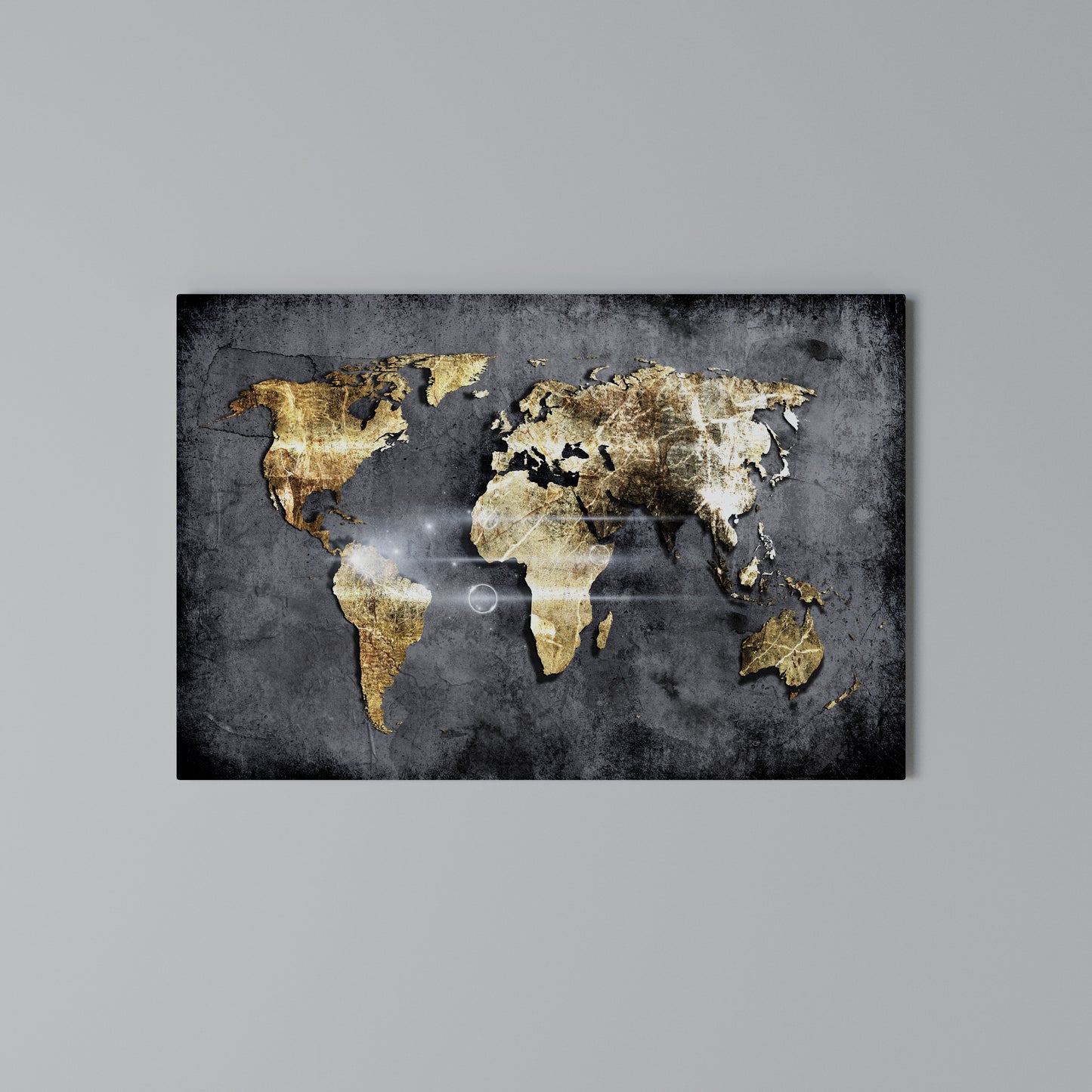 SHIMMERING EARTH MAP Horizontal Canvas Print