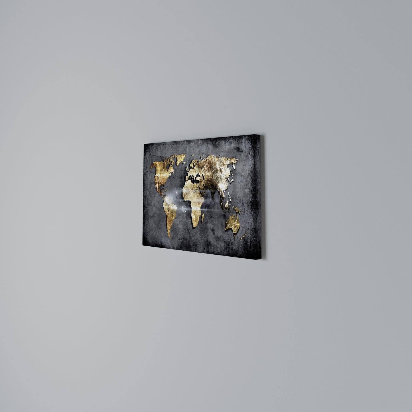 SHIMMERING EARTH MAP Horizontal Canvas Print