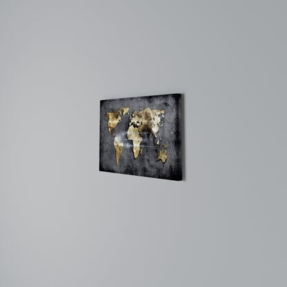 SHIMMERING EARTH MAP Horizontal Canvas Print