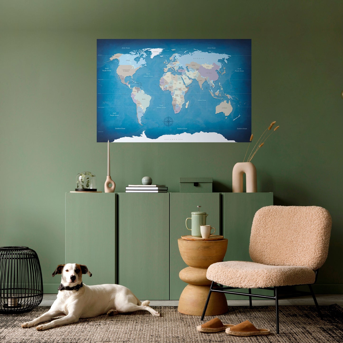 MAP OF DISCOVERY Peel and Stick Horizontal Poster