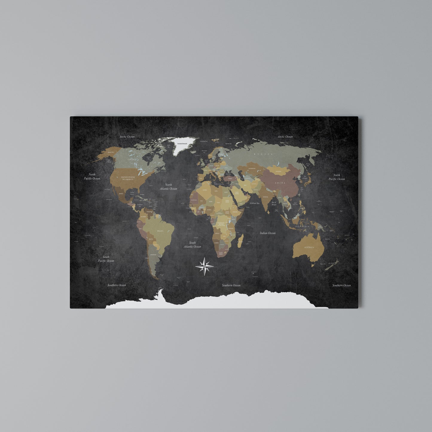 CONTINENTS OF CREATIVITY Horizontal Canvas Print