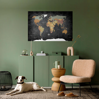 CONTINENTS OF CREATIVITY Peel and Stick Horizontal Poster