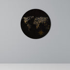 GOLDEN GEOGRAPHY Round Wall Art