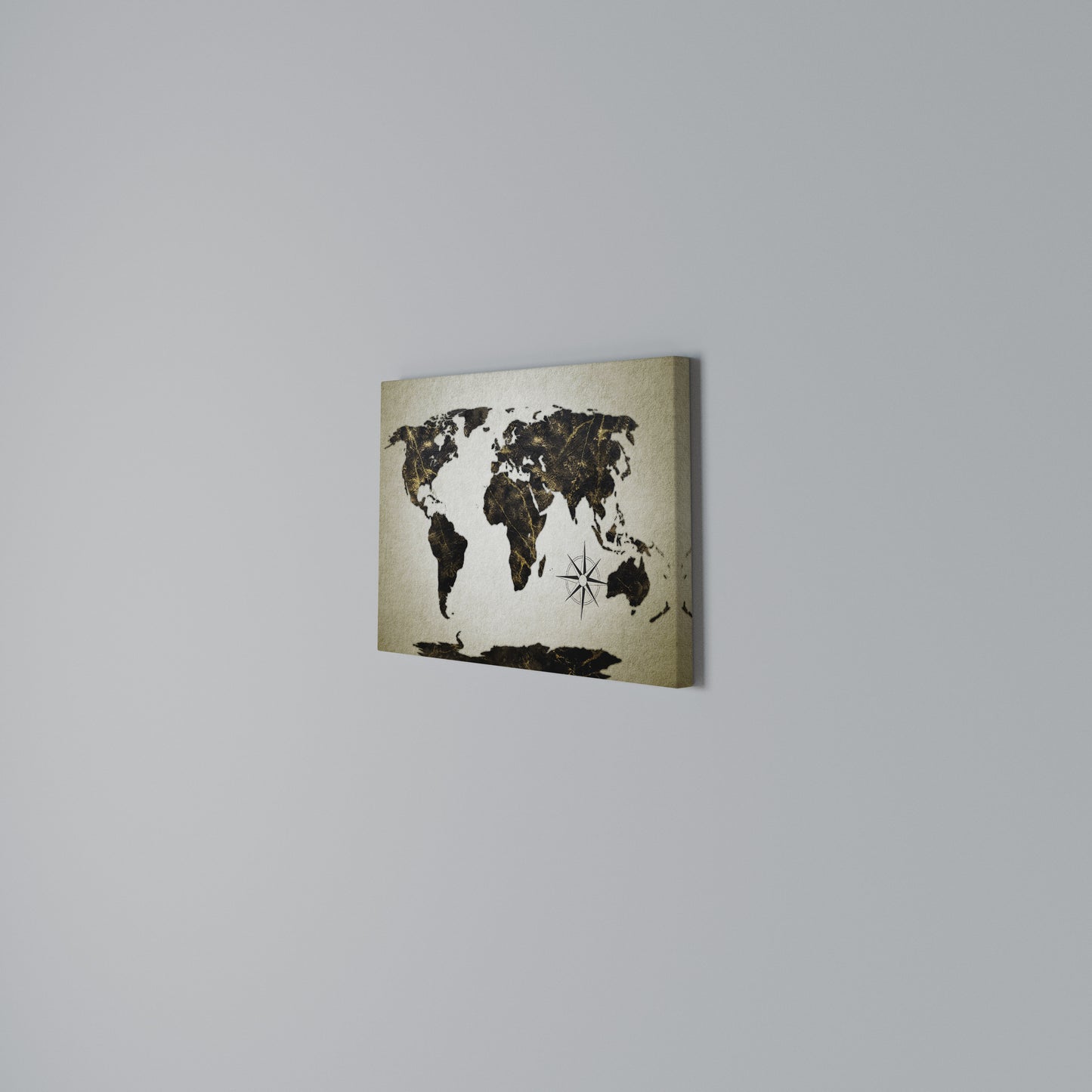 GOLDEN LINES GLOBE Horizontal Canvas Print