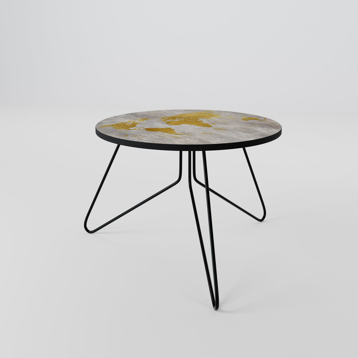 METALLIC WORLDVIEW MAP Coffee Table