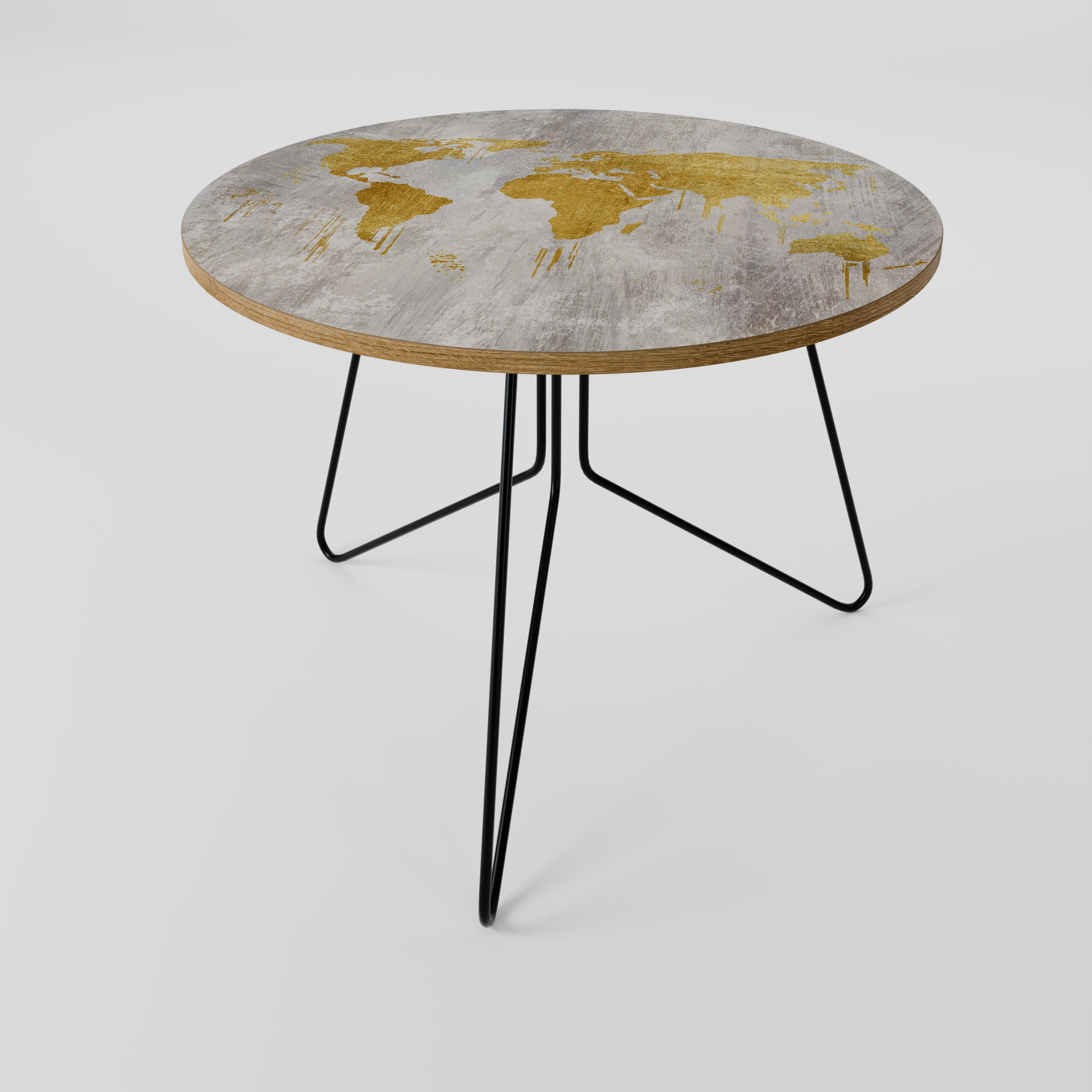 METALLIC WORLDVIEW MAP Coffee Table