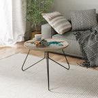 AZURE GILDED MAP Coffee Table