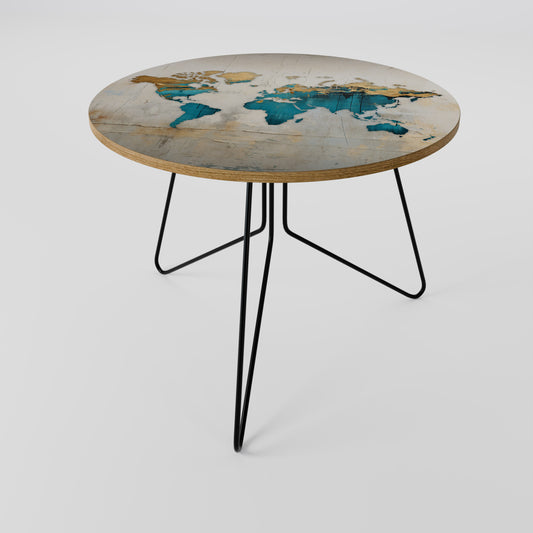 AZURE GILDED MAP Soffbord
