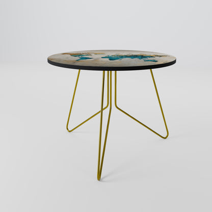 AZURE GILDED MAP Coffee Table 69