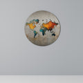 GLOBAL HUES EXPLORED Round Wall Art