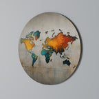 GLOBAL HUES EXPLORED Round Wall Art