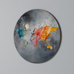 HARMONIOUS EARTH TONES Round Wall Art