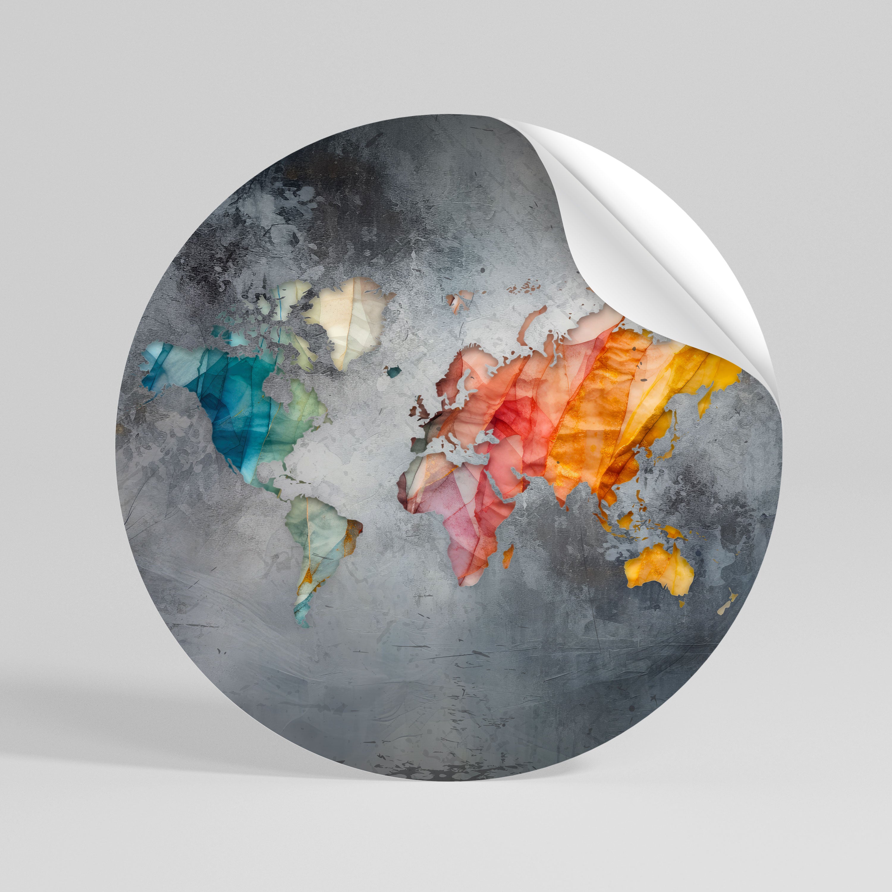 HARMONIOUS EARTH TONES Rund väggdekal